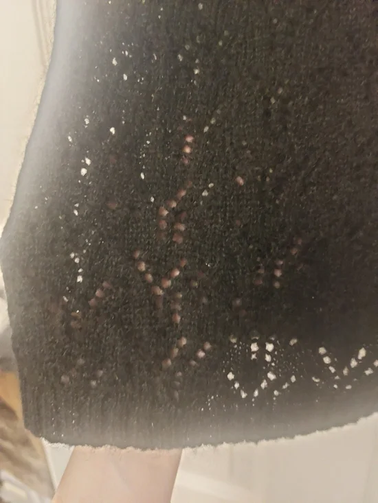 Lace-Trim Black Open-weave Camisole Tank for Women - Picture 5 of 5